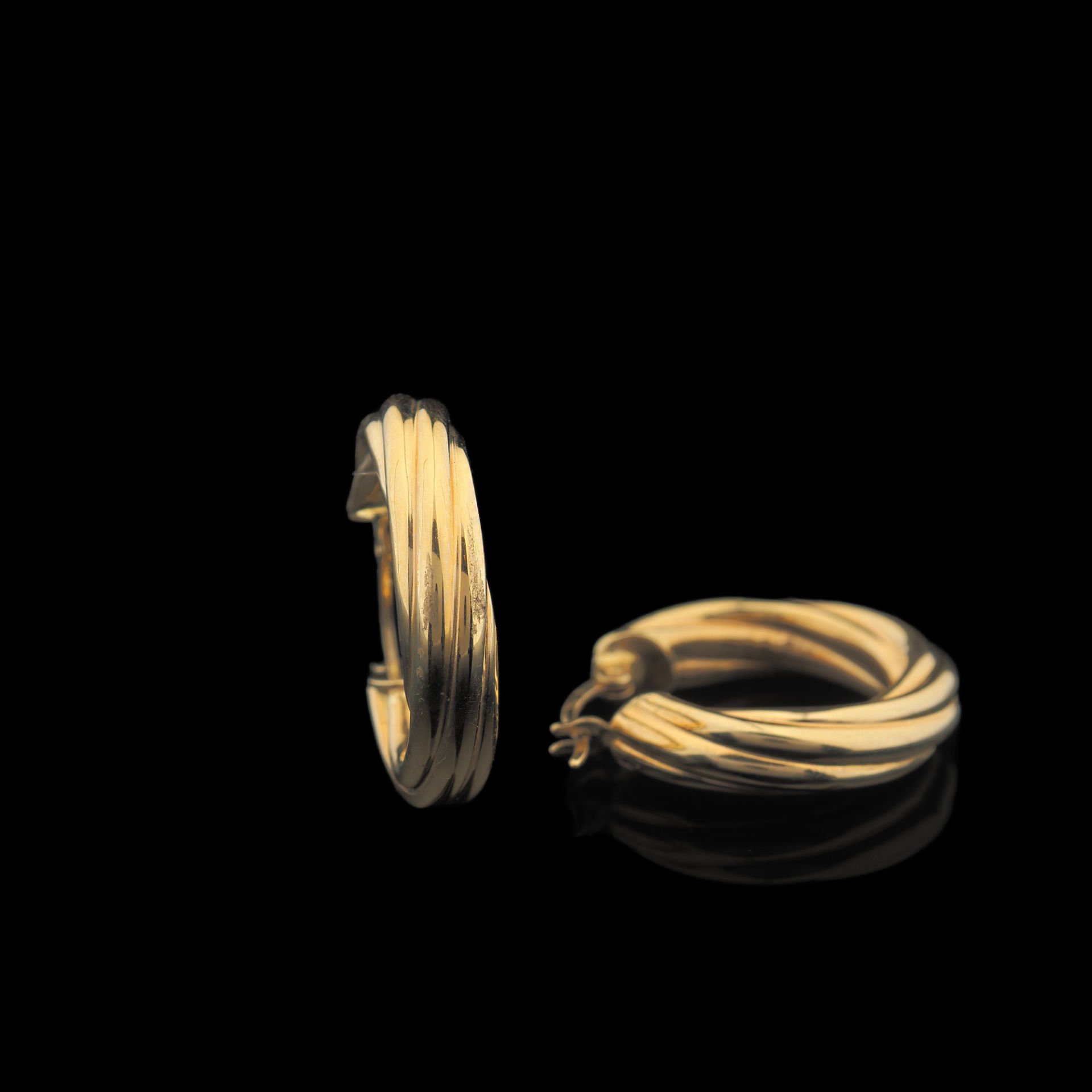 14 Ayar Altın Sarmal Küpe