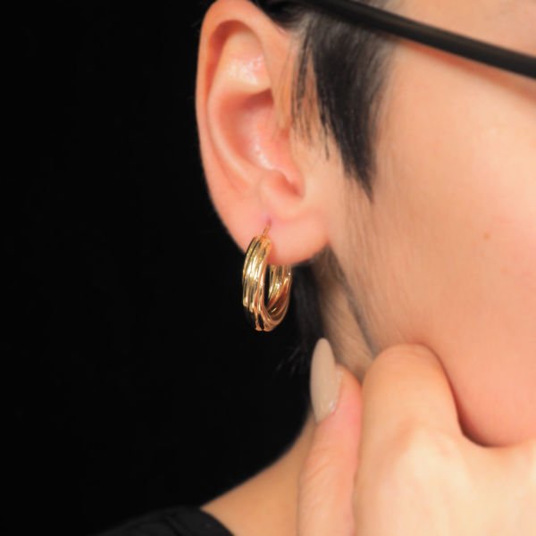 14 Ayar Altın Sarmal Küpe