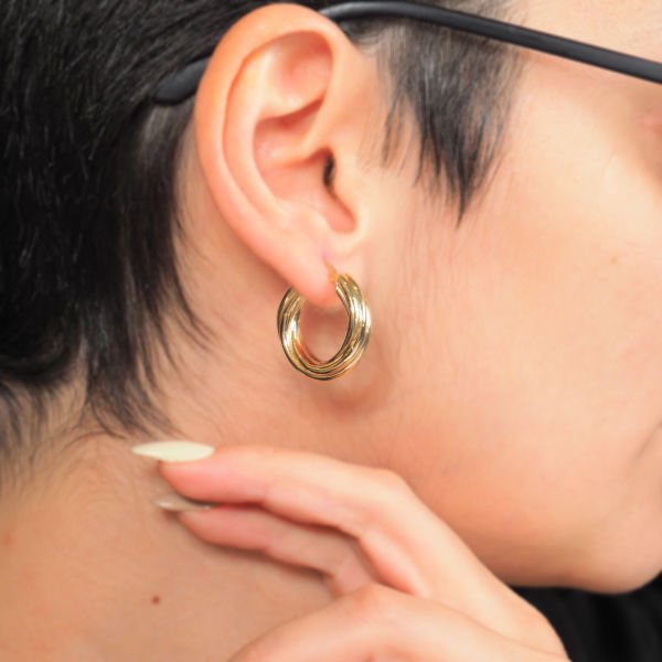 14 Ayar Altın Sarmal Küpe