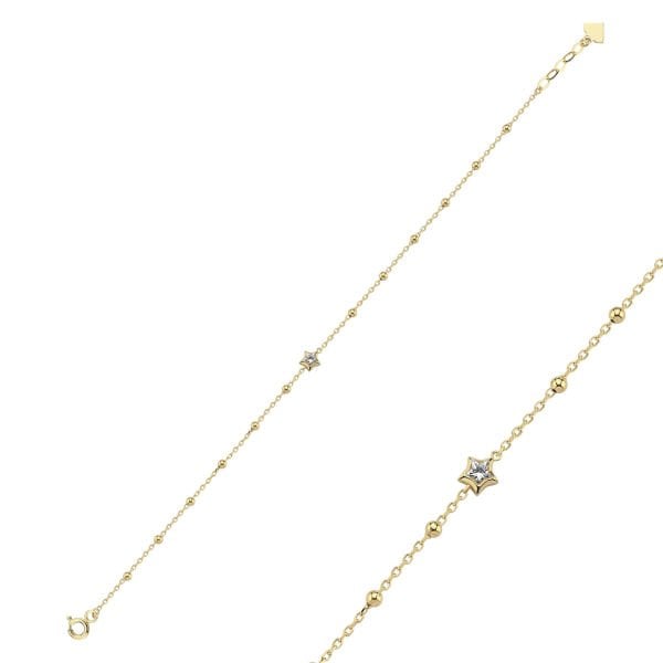 Rainbow Beyaz Taşli Yıldız Toplu Bileklik