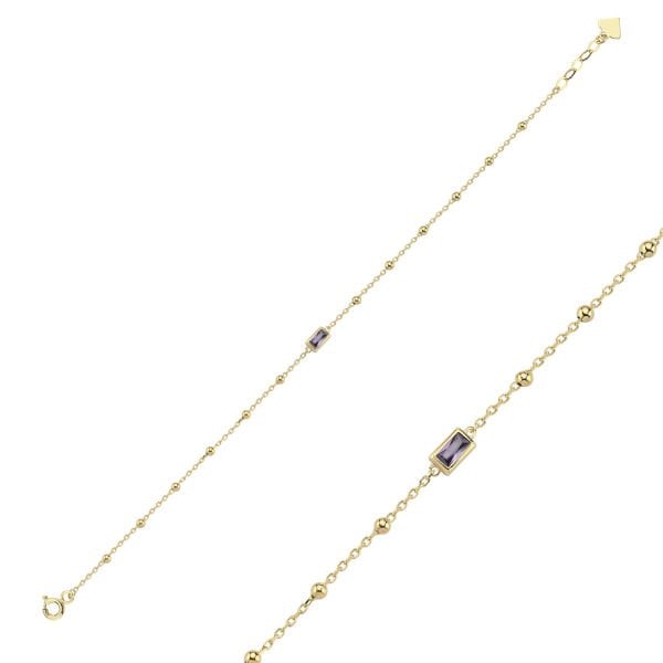 Rainbow Mor Taşlı Baget Toplu Bileklik