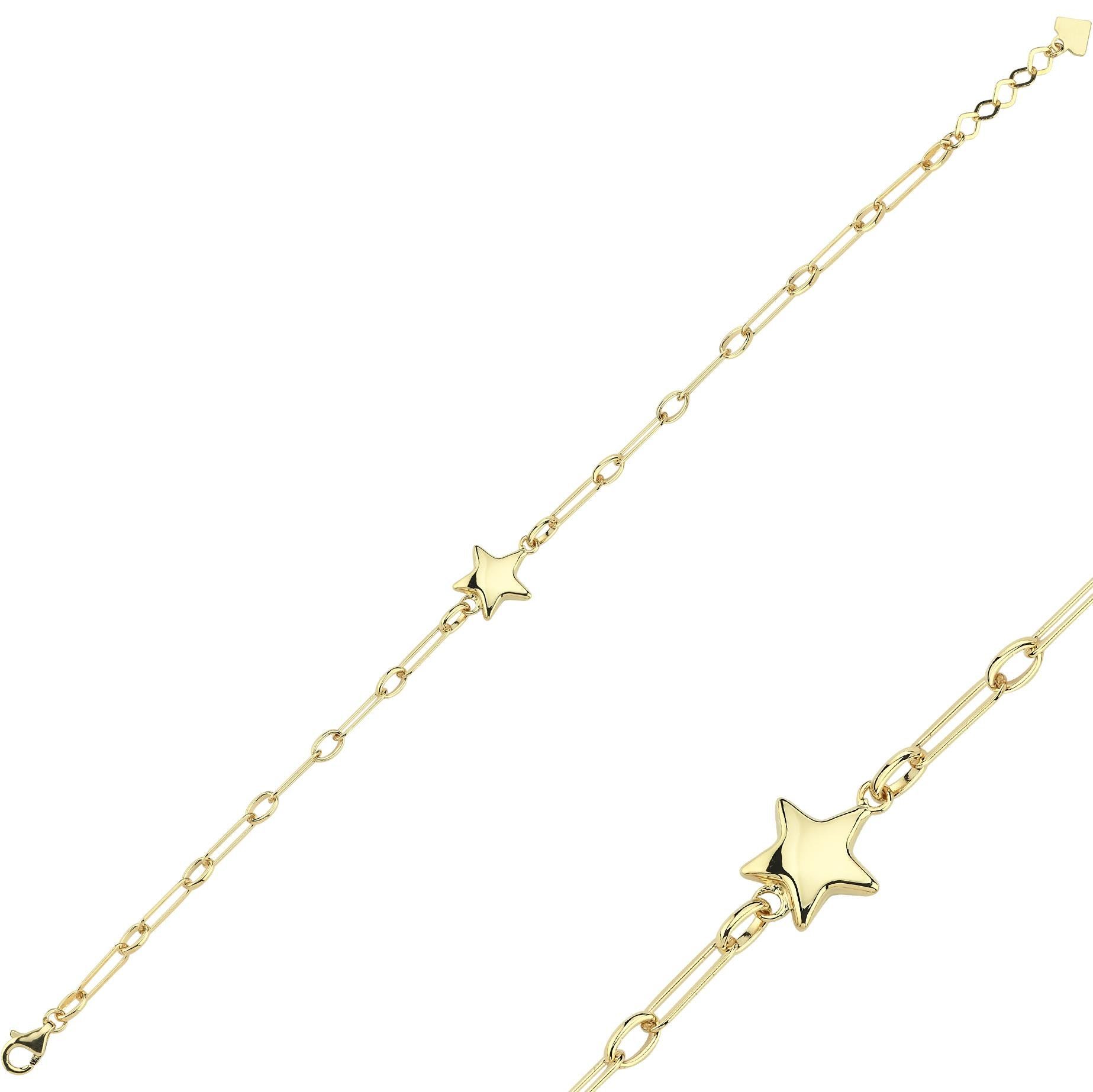 Classy Taşsız Yıldız Ataç Bileklik