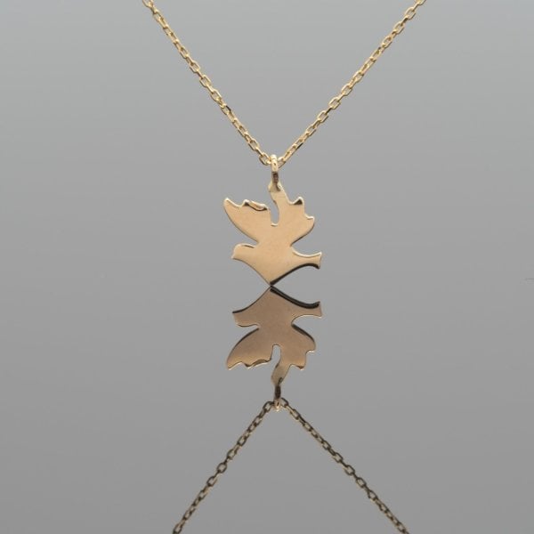 14 Ayar Altın Mini Kuş Kolye