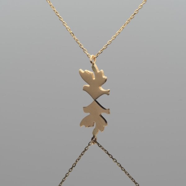 14 Ayar Altın Mini Kuş Kolye