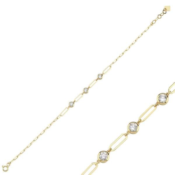 Rainbow Beyaz Yuvarlak Atac Bileklik