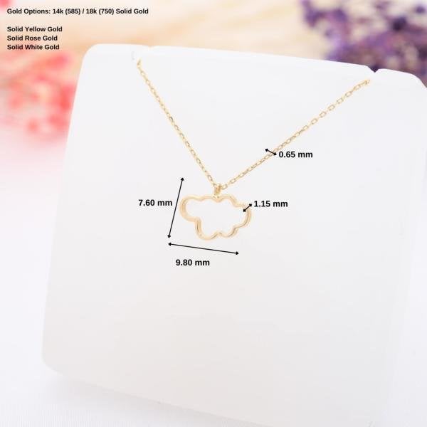 14 Ayar Altın Bulut Kolye