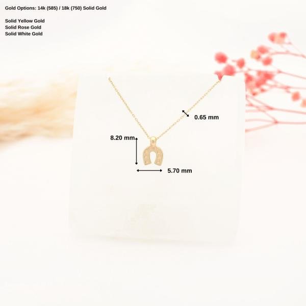 14 Ayar Altın Mini At Nalı Kolye