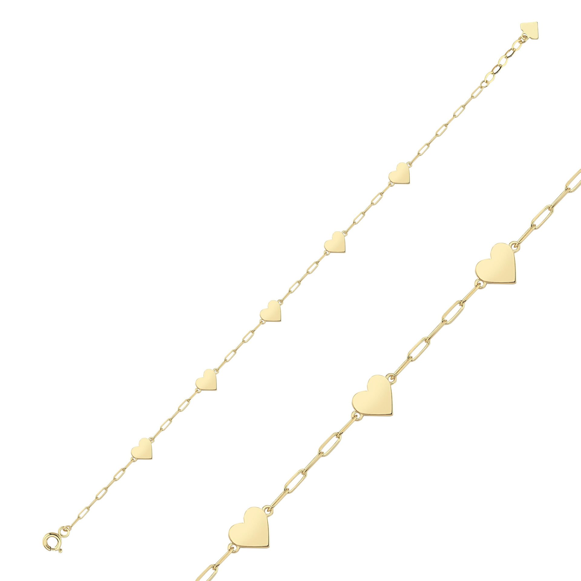 Simple Kalp Beşli Bileklik