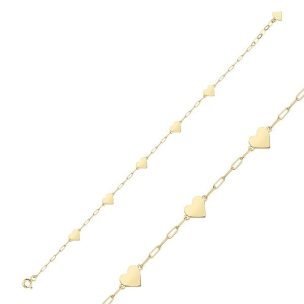 Simple Kalp Beşli Bileklik