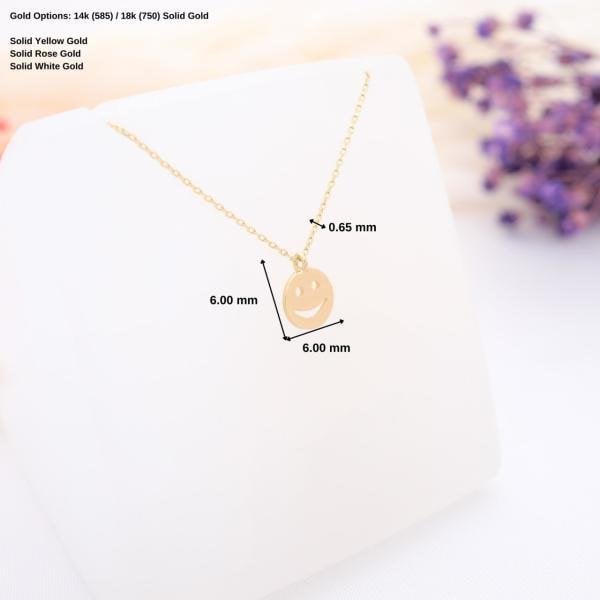 14 Ayar altın Gülen Yüz Kolye