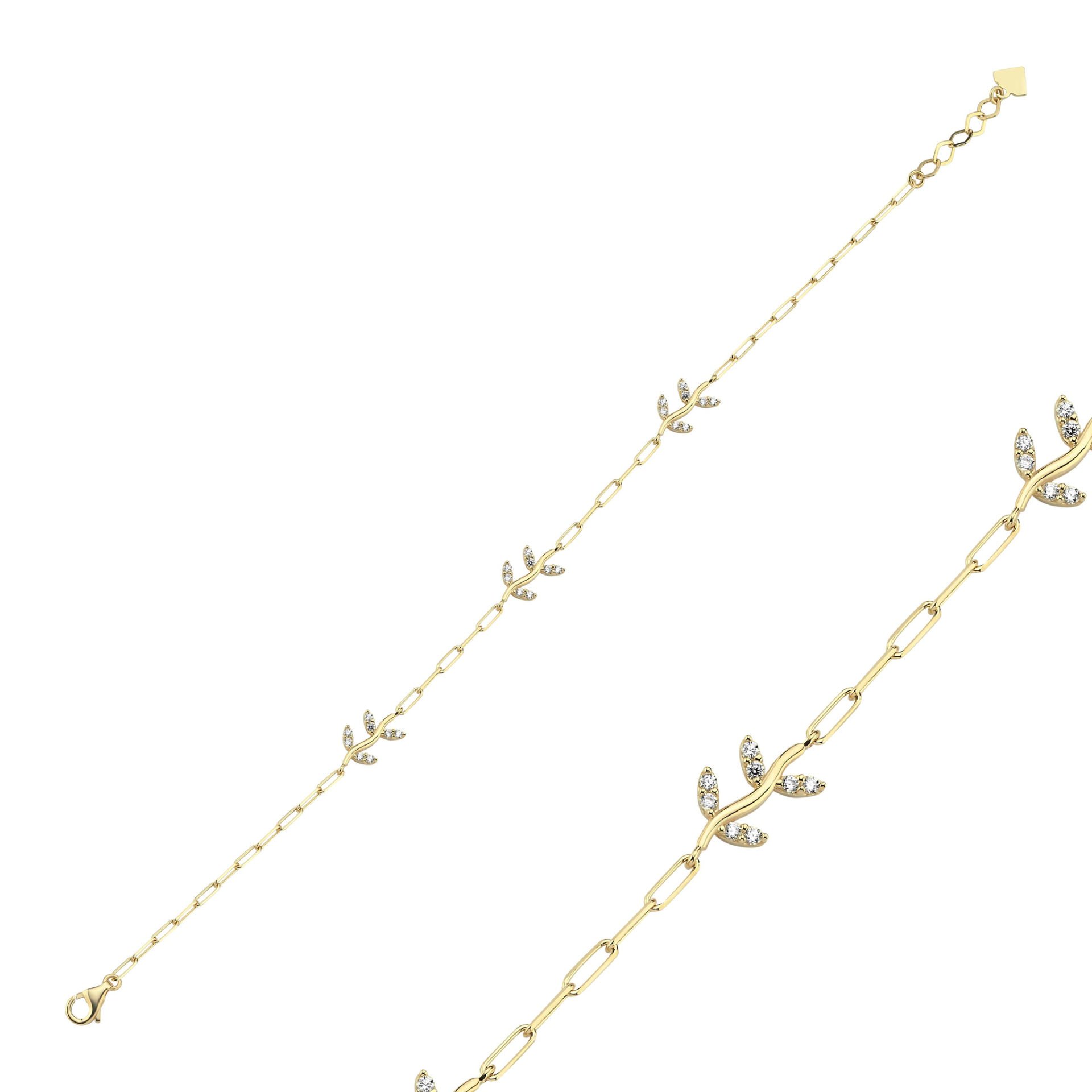 Simple Taşlı Başak Bileklik