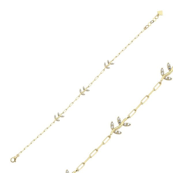 Simple Taşlı Başak Bileklik