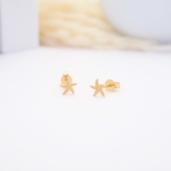 14 Ayar Altın Deniz Yıldızı Küpe