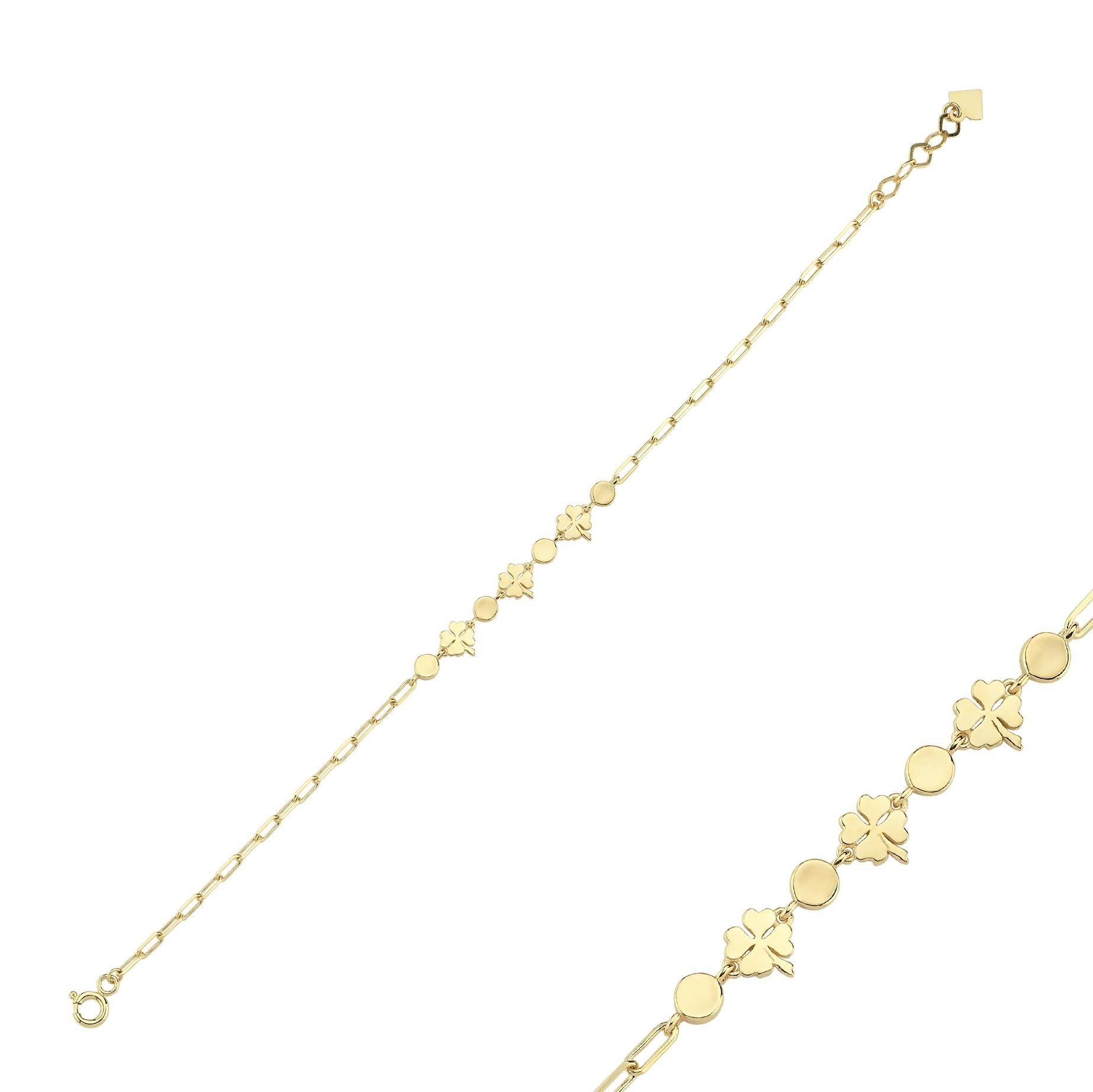 Classy Taşsız Yonca Bileklik