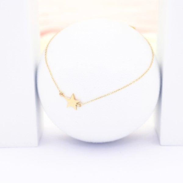 14 Ayar Altın Yıldız Bileklik