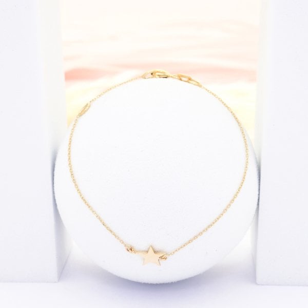 14 Ayar Altın Yıldız Bileklik