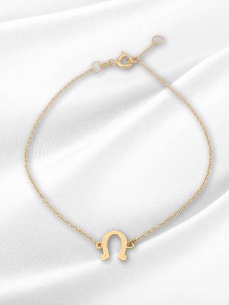 14 Ayar Altın At Nalı Bileklik