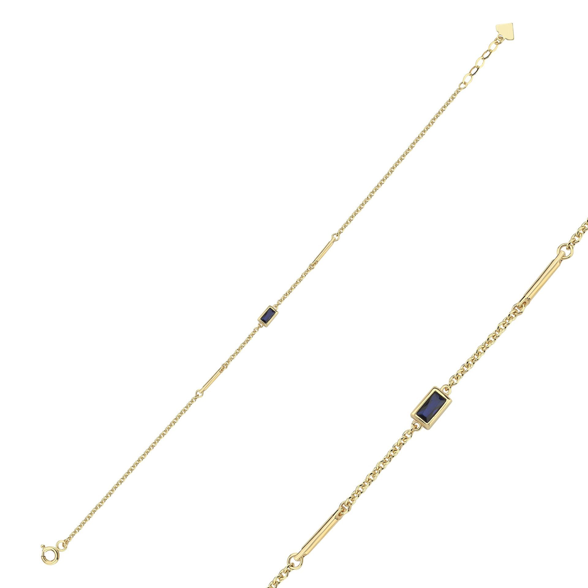 Rainbow Lacivert Taşlı Cubuk Bilekilk