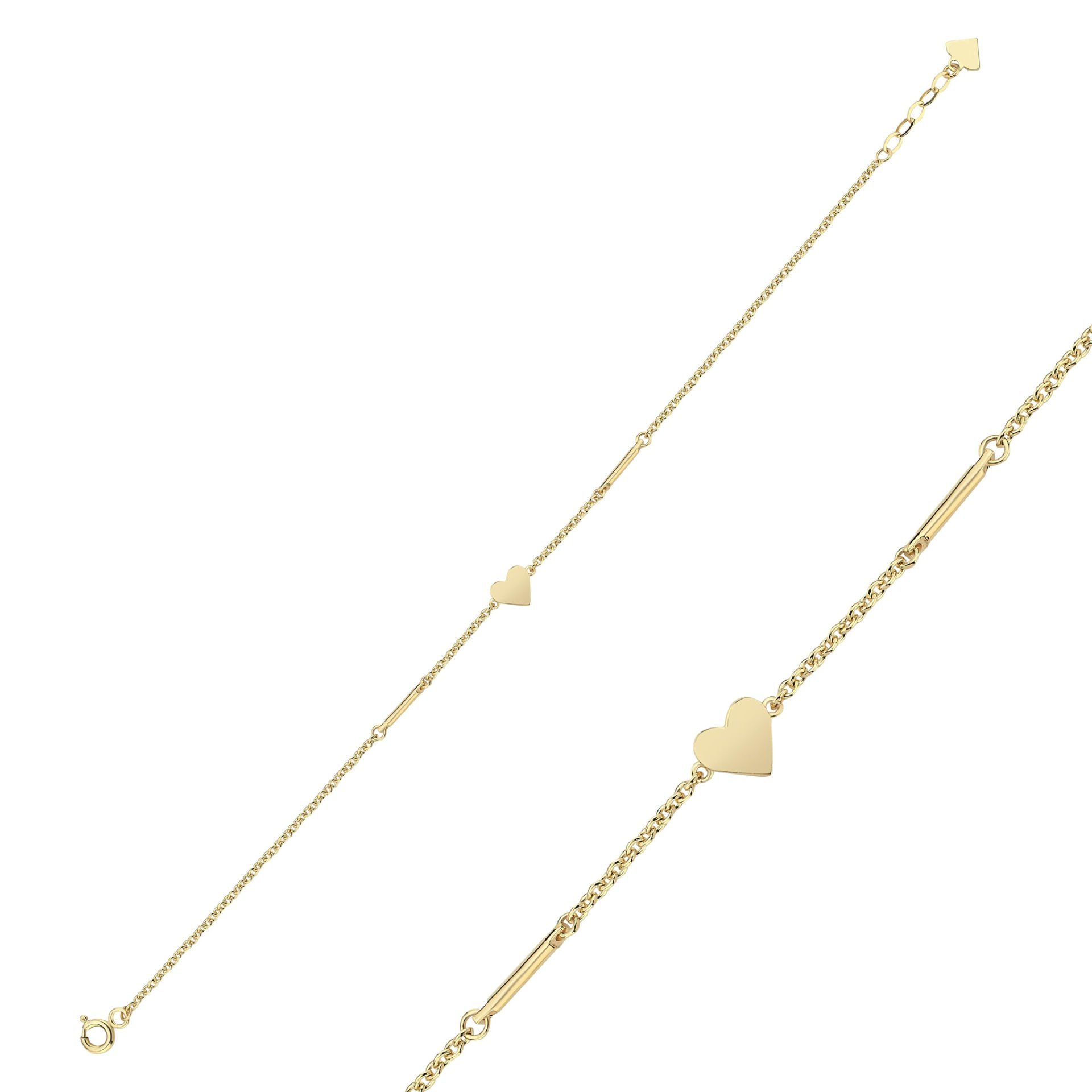 Simple Kalp Cubuk Bileklik