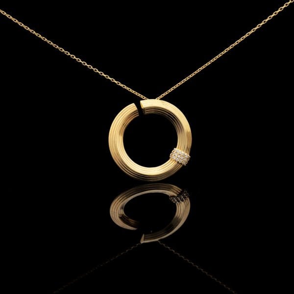 14 Ayar Altın Yuvarlak Kolye