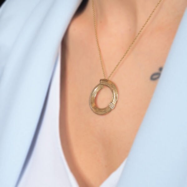 14 Ayar Altın Yuvarlak Kolye