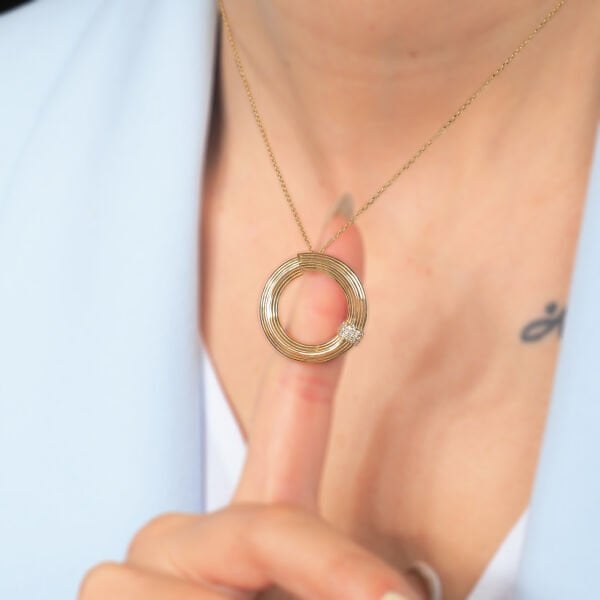 14 Ayar Altın Yuvarlak Kolye