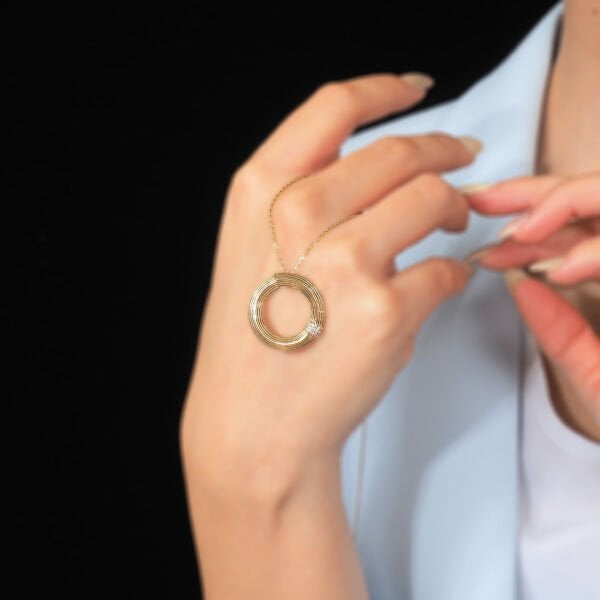 14 Ayar Altın Yuvarlak Kolye