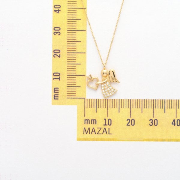 14 Ayar Altın Mini Melek Kolye