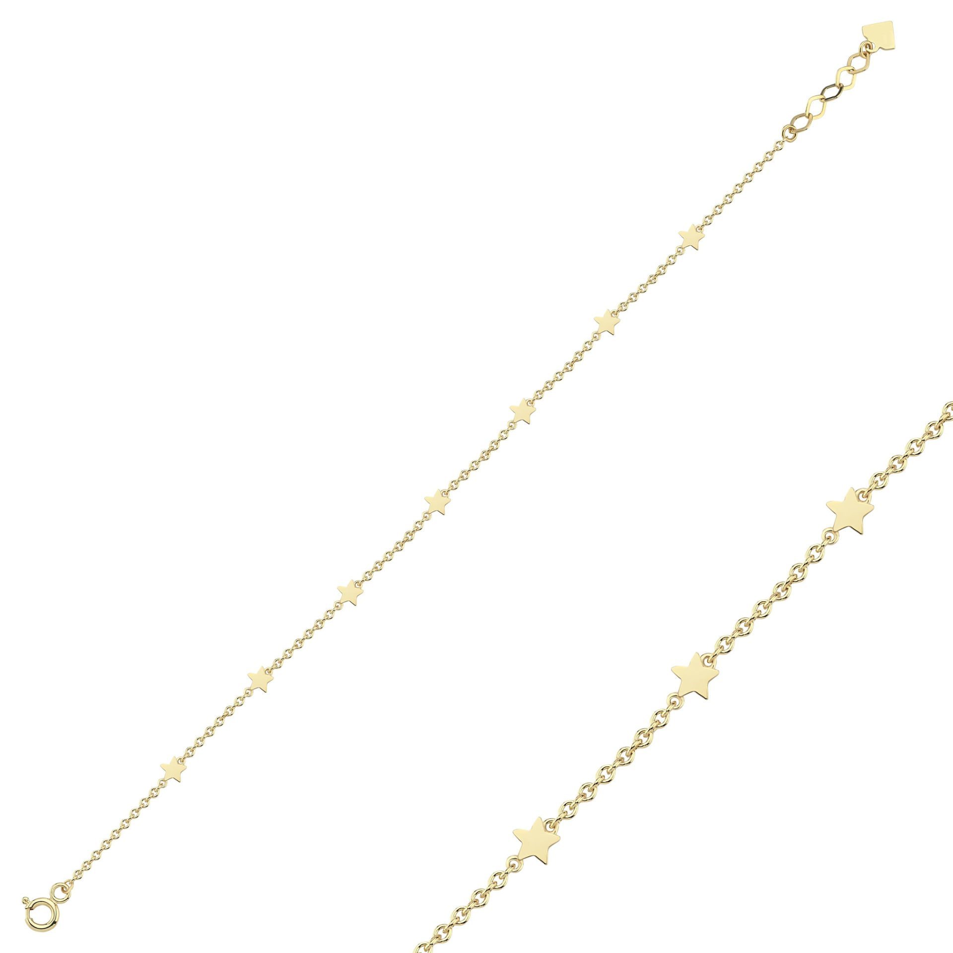 Simple: Taşsız Beşli Yıldız Bileklik