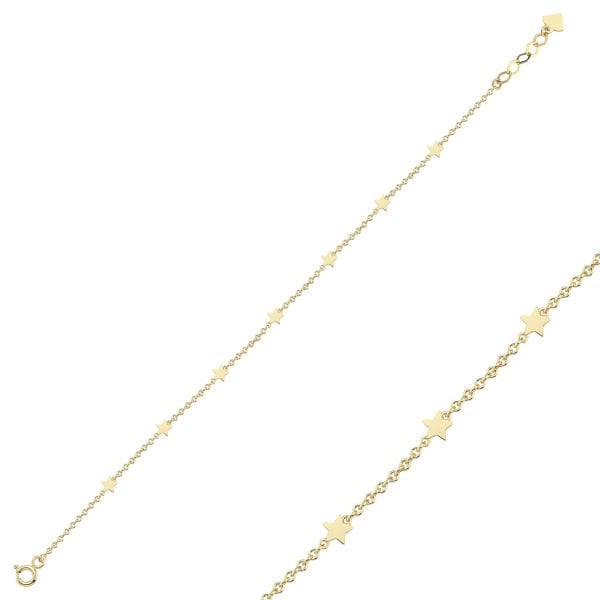 Simple: Taşsız Beşli Yıldız Bileklik