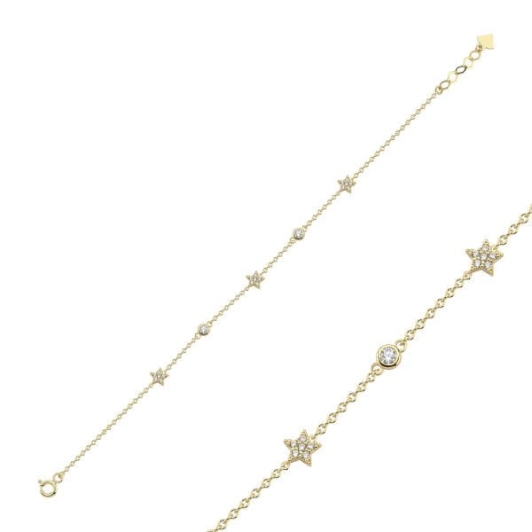 Simple Taşlı Tohum Yıldız Bileklik