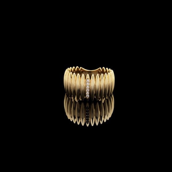 14 Ayar Altın Tasarım Taşlı Yüzük