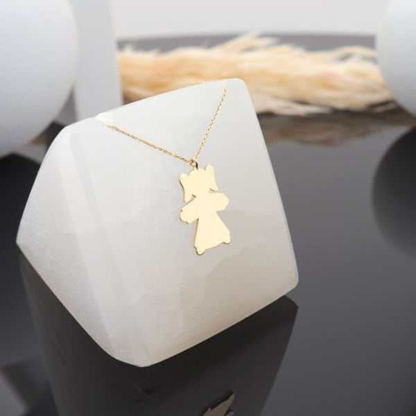 14 Ayar Altın Zarif Küçük Kız Kolye