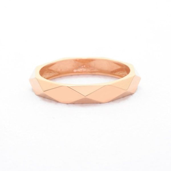 14 Ayar Altın Geometrik Zarif Yüzük