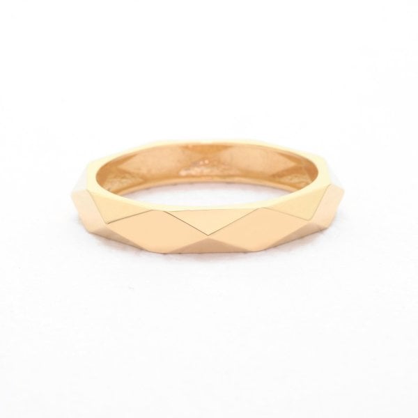 14 Ayar Altın Geometrik Zarif Yüzük