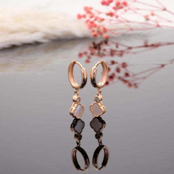 14 Ayar Altın Sedef Küpe