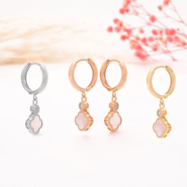 14 Ayar Altın Sedef Küpe