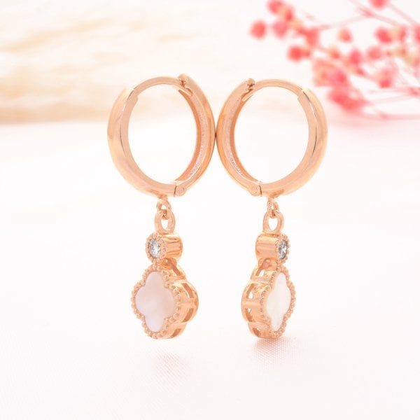 14 Ayar Altın Sedef Küpe