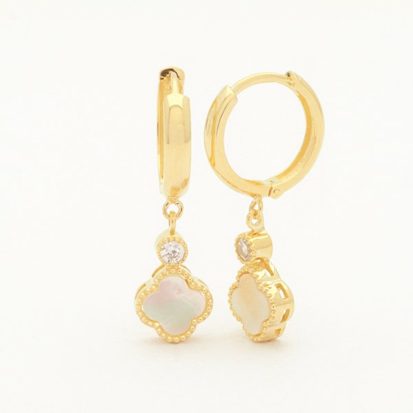 14 Ayar Altın Sedef Küpe