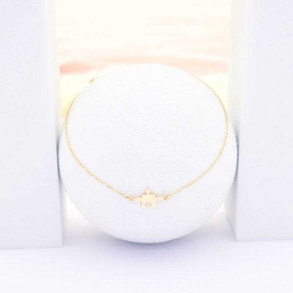 14 Ayar Altın Puzzle Bileklik