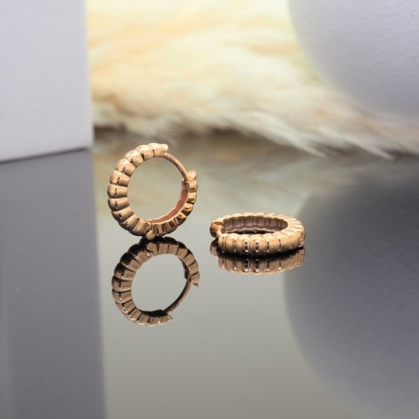 14 Ayar Altın Minimal Küpe