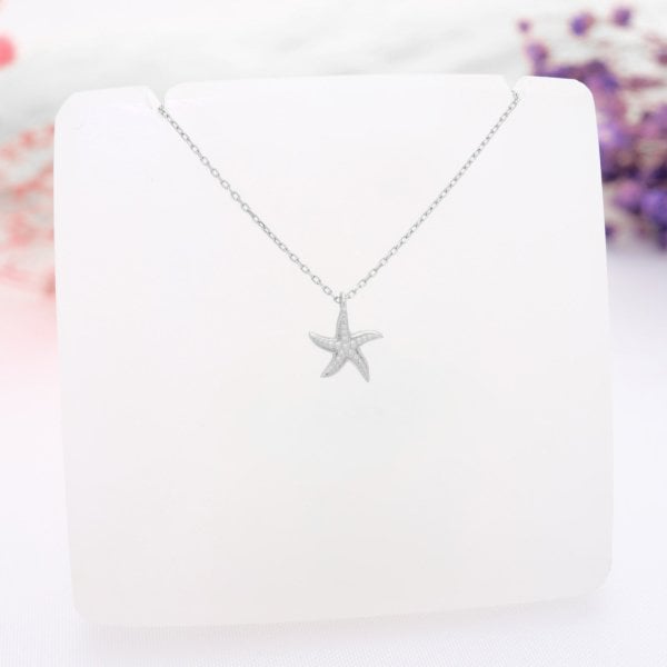 14 Ayar Altın Deniz Yıldızı Kolye Sarı - 42cm