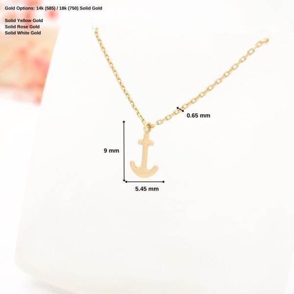 14 Ayar Altın Mini Çapa Kolye