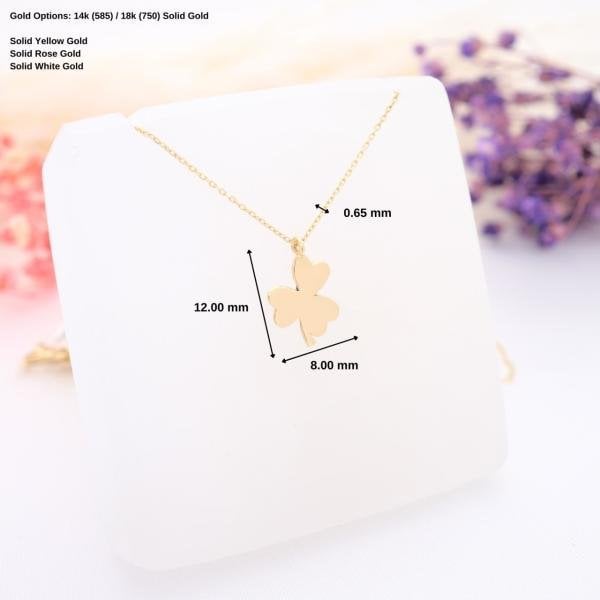 14 Ayar Altın Şans Yoncası Kolye