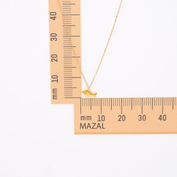 14 Ayar altın Mini Balık Kolye