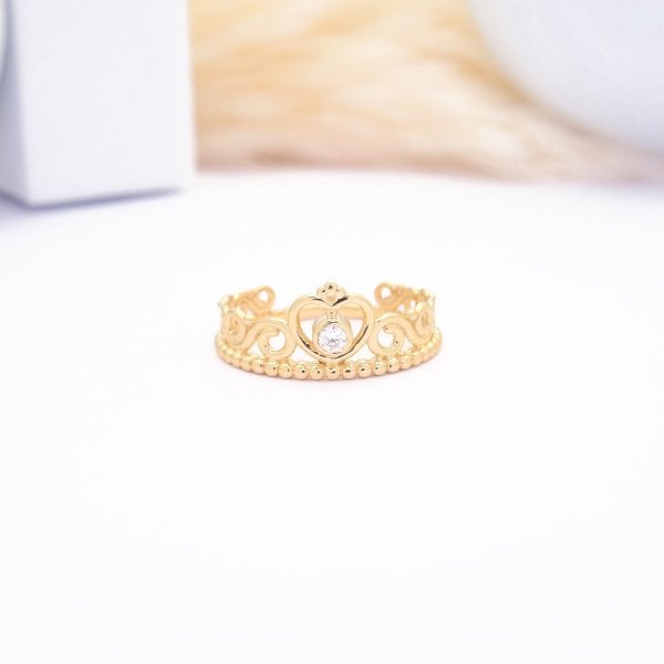 14 Ayar Altın Taç Yüzük