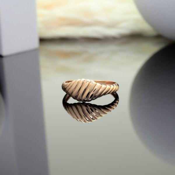 14 Ayar Altın Kruvasan Yüzük