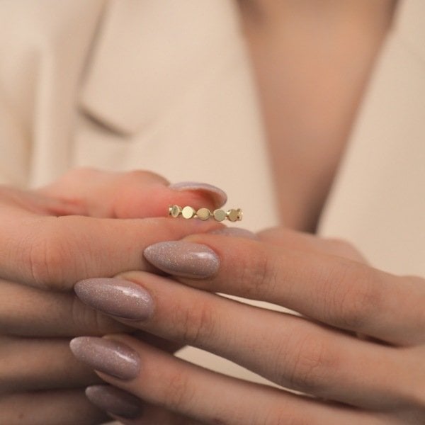 14 Ayar Altın Modern Yüzük