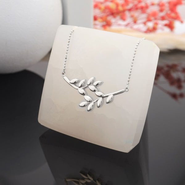 14 Ayar Altın Zeytin Dalı Kolye