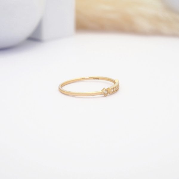 14 Ayar Altın Taşlı Vintage Yüzük